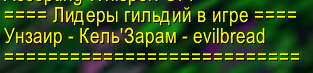 Лидеры гильдий в игре